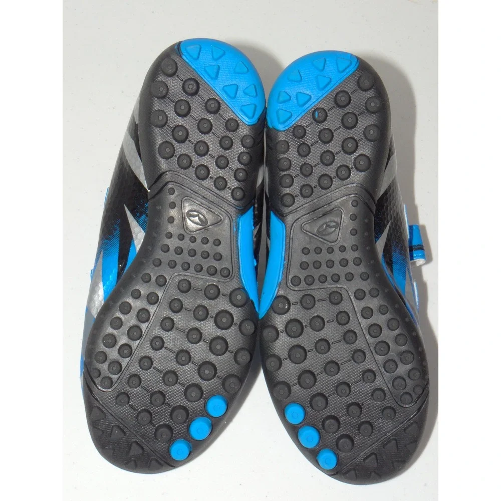 Tiebao Youth Soccer Shoes Blue Black Silver Turf Cleats US 1.5 EU 32 4118
